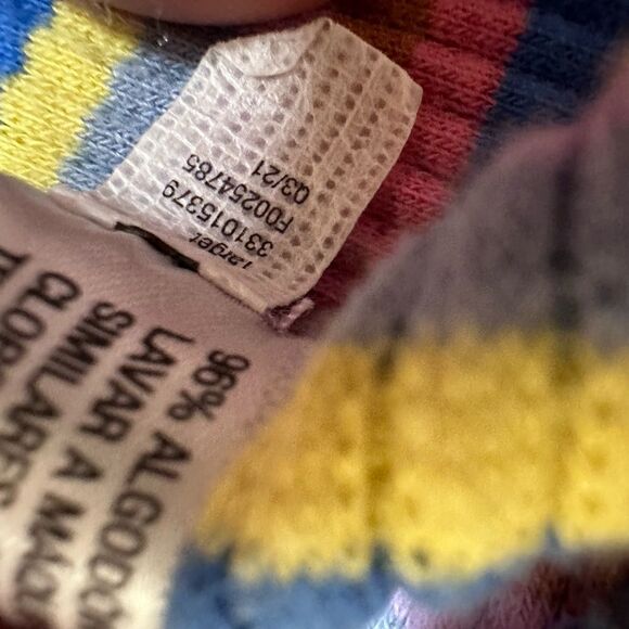 Wild Fable Cropped Long Sleeve Top Multi Color Stripes Size S - Picture 7 of 8